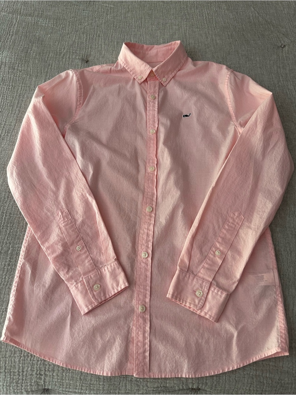Boys's VINEYARD VINES Pink/Salmon Button-Down Oxford Dress Shirt Size Large L 16